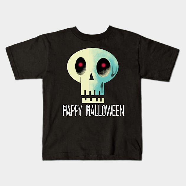 Happy Halloween Kids T-Shirt by Scratch